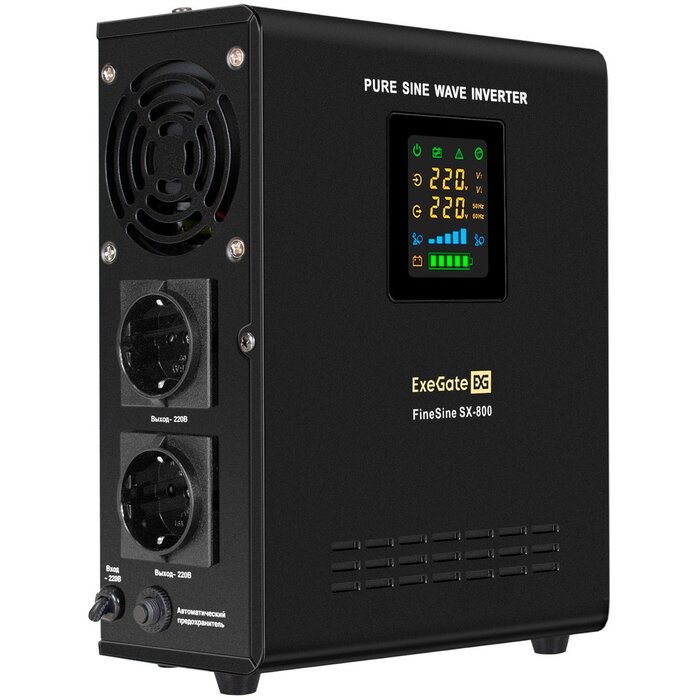 ИБП ExeGate FineSine SX-800.LCD.AVR.2SH + DT 1265 (65Ач) + батарея №1