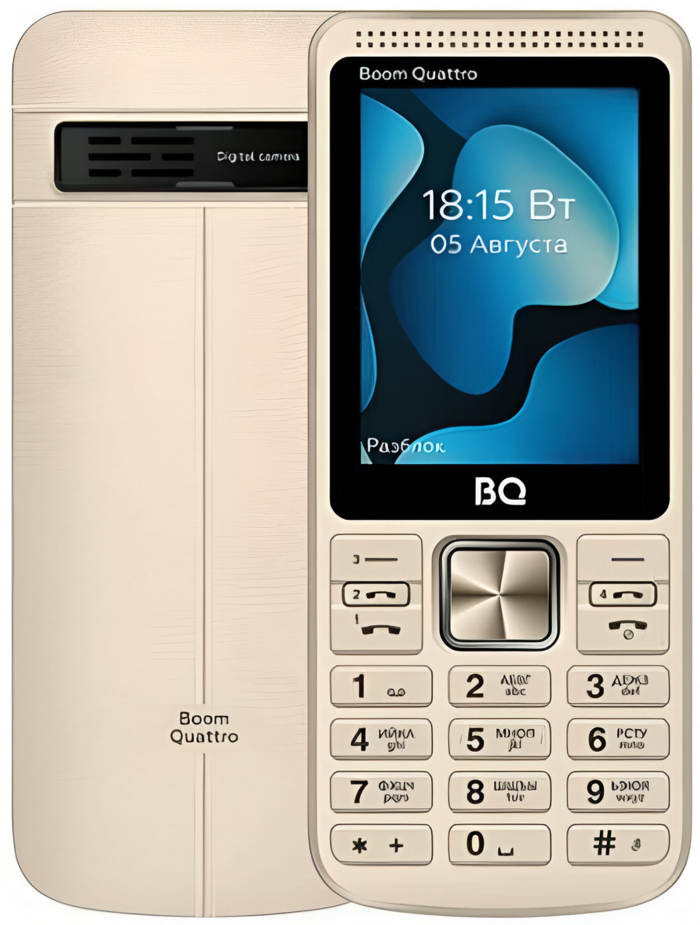 Мобильный телефон BQ 2455 Boom Quattro, 32 Мб, Черный, Mini-SIM №1