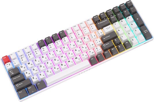 Клавиатура Royal Kludge RK100, Red Switch, Белый детальное изображение - 4