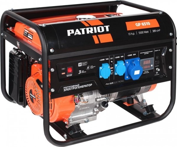 Генератор бензиновый PATRIOT GP 6510 474101565, 5 кВт, Черный детальное изображение - 1