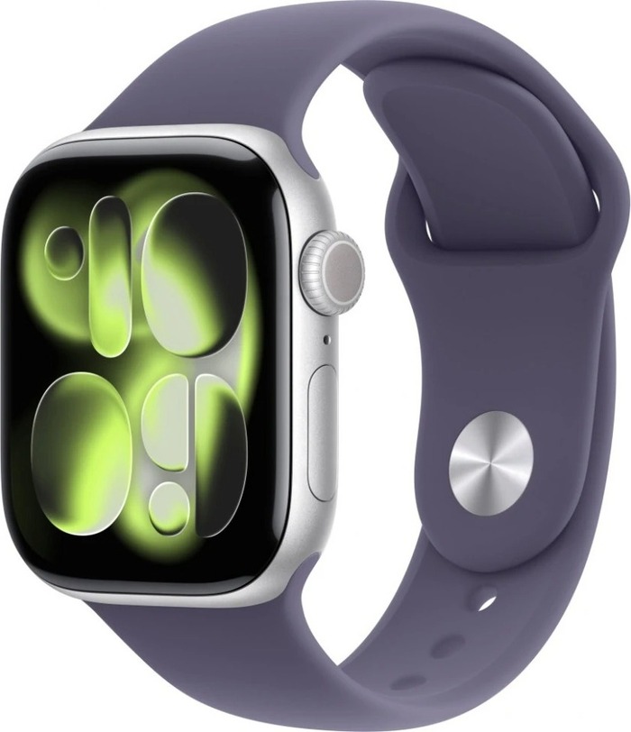 Умные часы Apple Watch Series 11 46 мм, Silver Aluminium Case with Purple Fog Sport Band, GPS, Фиолетовый туман №1