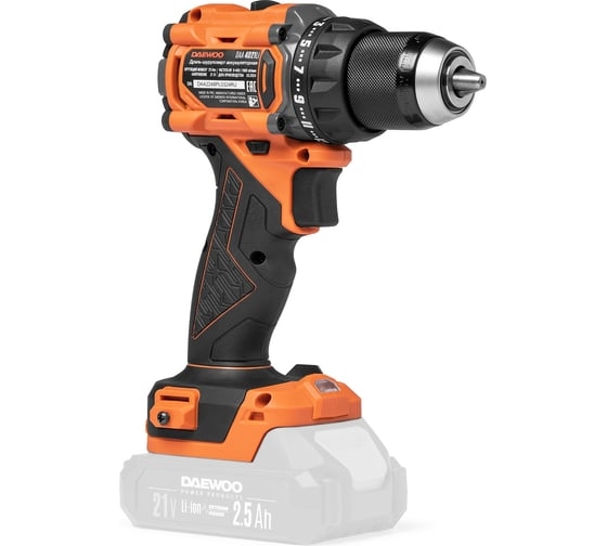 Аккумуляторная дрель-шуруповерт DAEWOO DAA 4021Li без АКБ и ЗУ, 21 В, 75 Нм детальное изображение - 4