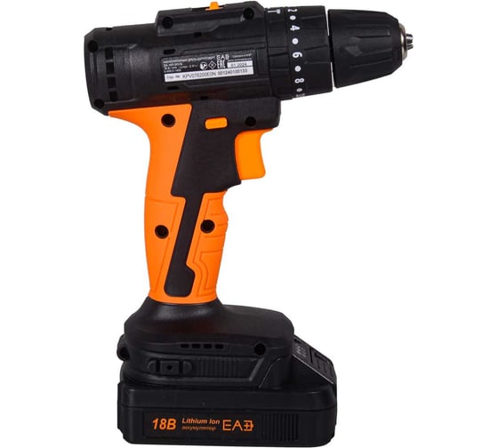 Аккумуляторная дрель-шуруповерт Вихрь ДА-18Л-2КУ/Б 72/14/23, 18 В, 45 Нм, 2 А·ч детальное изображение - 4