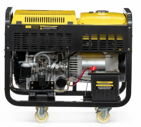 Генератор дизельный с воздушным охлаждением CHAMPION DG10000E-3, открытый, 10 кВт, Желтый детальное изображение - 7