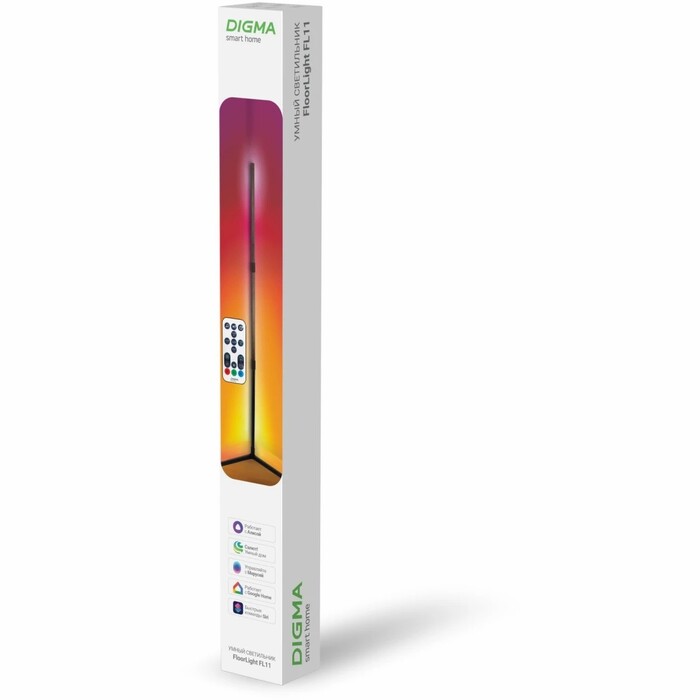 Умная лампа Digma FloorLight FL11, 8 Вт, 150 Лм, Черный №3