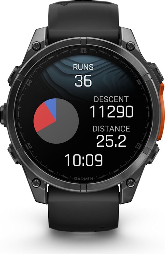 Смарт-часы Garmin Fenix 8 AMOLED, 47 мм, серый, черный силиконовый ремешок детальное изображение - 4