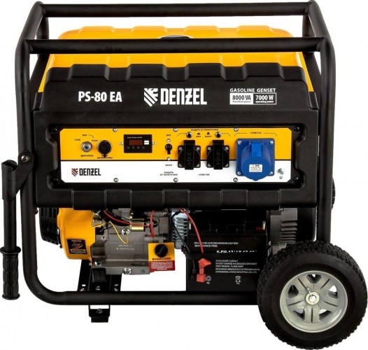 Генератор бензиновый Denzel PS 80 EA 946924, 7 кВт, Желтый детальное изображение - 2