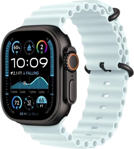 Умные часы Apple Watch Ultra 2 2024, 49 мм, Black Titanium Case with Ice Blue Ocean Band детальное изображение - 1