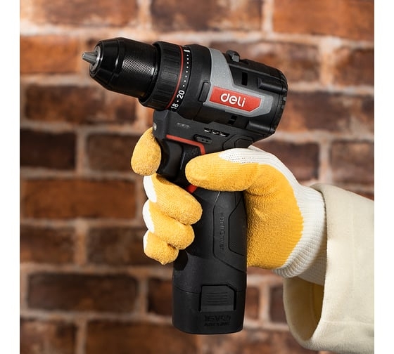 Аккумуляторная дрель-шуруповерт DELI DE-DZ16-1D2, 16 В, 45 Нм, 2 А·ч, 163688 детальное изображение - 12