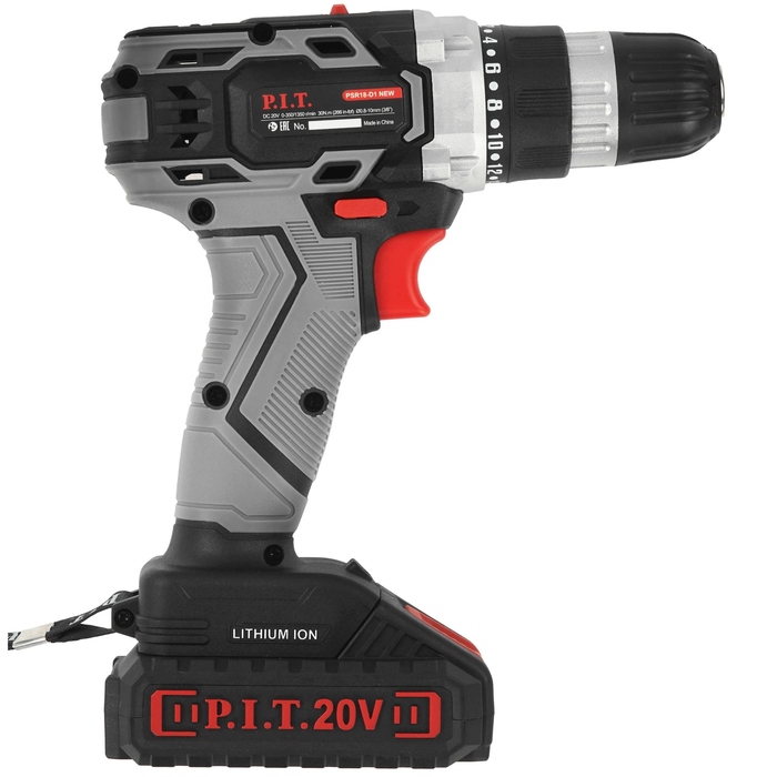 Аккумуляторная дрель-шуруповерт P.I.T. PSR18-D1 NEW, 20 В, 30 Нм, 1.5 А·ч №2