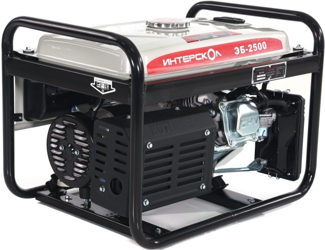 Генератор бензиновый ИНТЕРСКОЛ ЭБ-2500 793.0.0.40, 2 кВт, Белый детальное изображение - 2