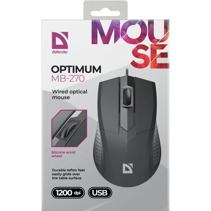 Мышь Defender Optimum MB-270  (52271), Черный №4