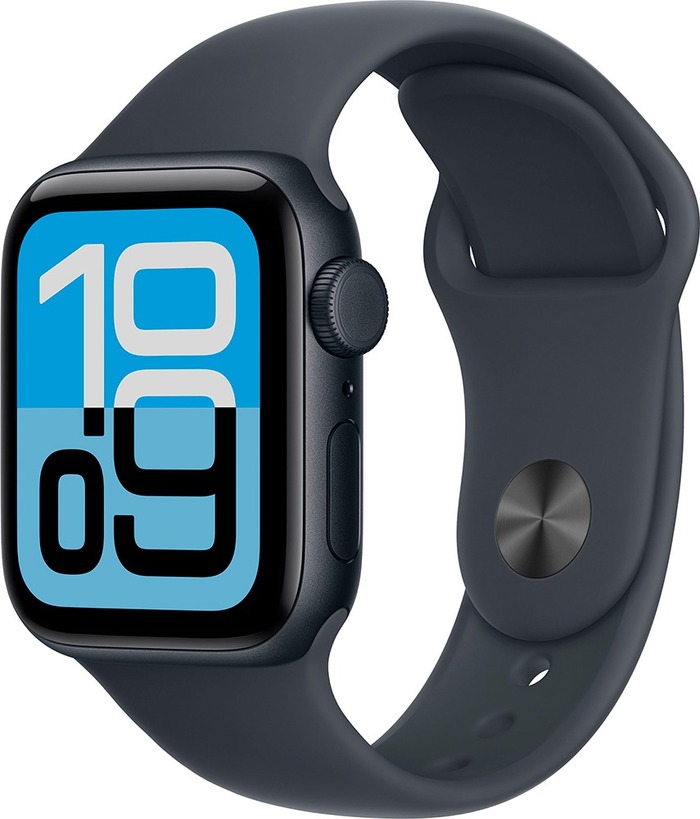 Умные часы Apple Watch SE 3 40 мм, GPS, Midnight Aluminium Case with Midnight Sport Band, Полуночный черный (S/M) №1