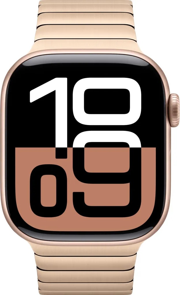Умные часы Apple Watch Series 10 42 мм, Rose Gold Aluminium Case with Gold Link Bracelet детальное изображение - 2