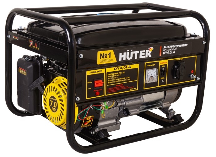 Генератор бензиновый HUTER DY4,0LA 64/1/74, 3 кВт, Черный детальное изображение - 1