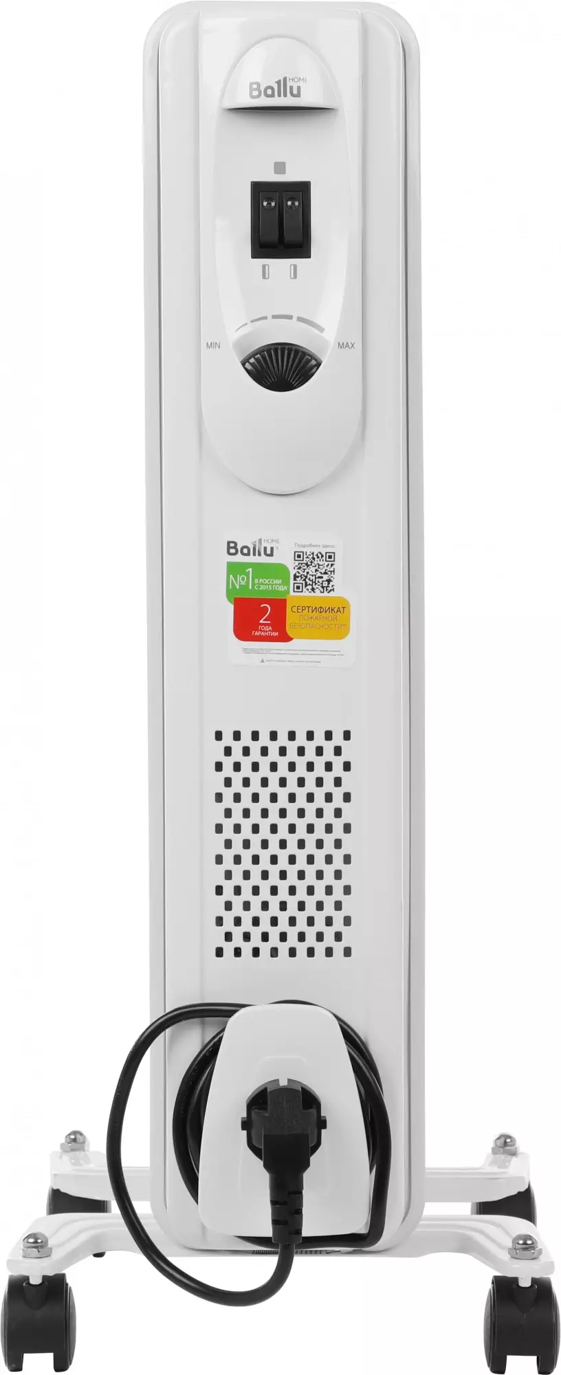 Масляный радиатор Ballu Comfort BOH CM-05WDN, Белый детальное изображение - 4