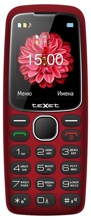 Кнопочный телефон Texet TM-B307, серебряный детальное изображение - 1