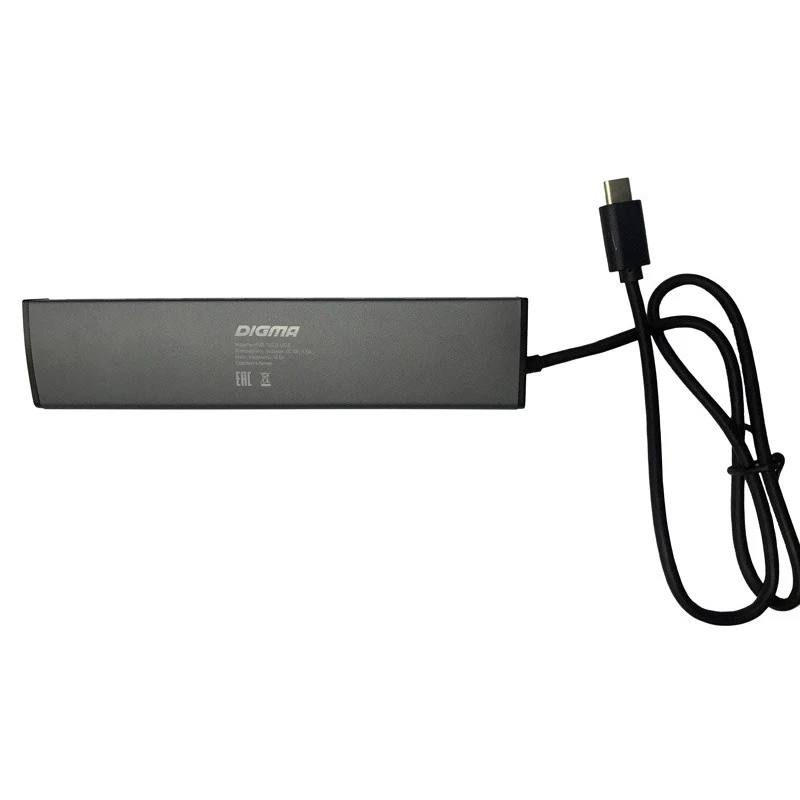 USB-концентратор Digma HUB-7U3.0-UC-G, Черный детальное изображение - 2
