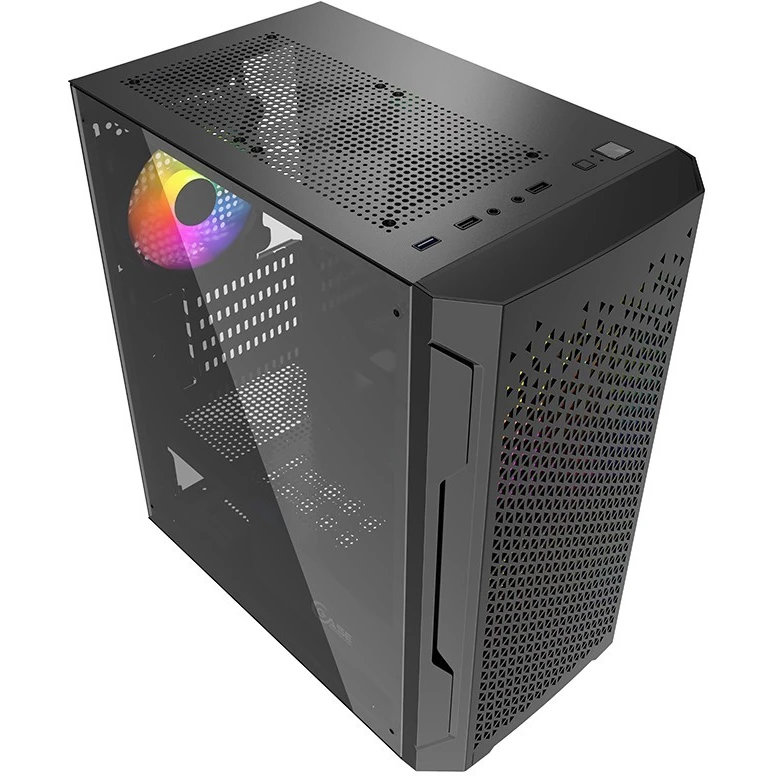 Корпус Powercase Mistral Micro Z3B Mesh LED, Черный детальное изображение - 2