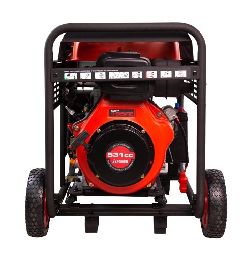 Генератор дизельный с воздушным охлаждением A-iPOWER AD7500TEA 20403, открытый, 7 кВт, Черный детальное изображение - 2