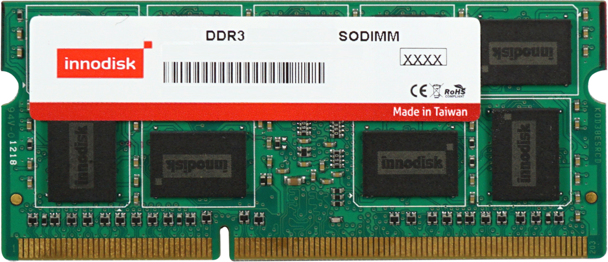 Оперативная память Innodisk SO-DIMM DDR3 1600MHz, M3S0-4GMJDLPC, 4 Гб детальное изображение - 1