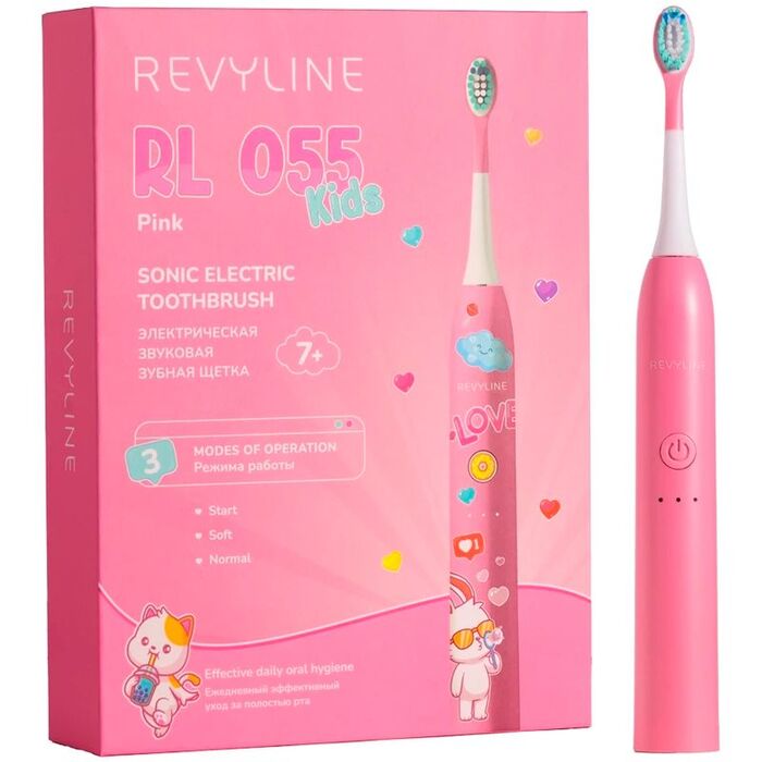 Зубная щётка Revyline RL 055 Kids, Розовый №8