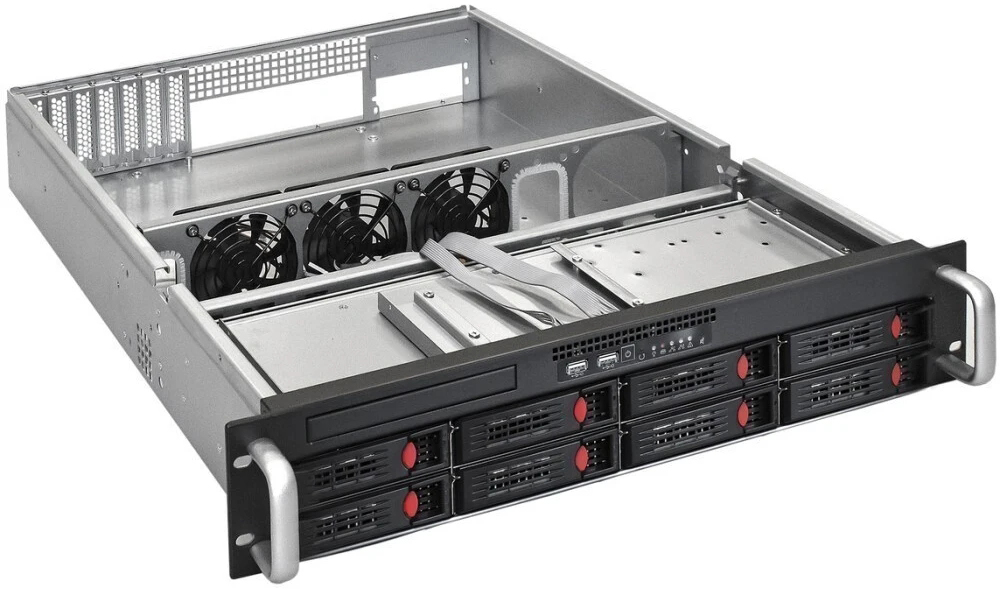 Серверный корпус ExeGate Pro 2U550-HS08, без БП, Черный детальное изображение - 2