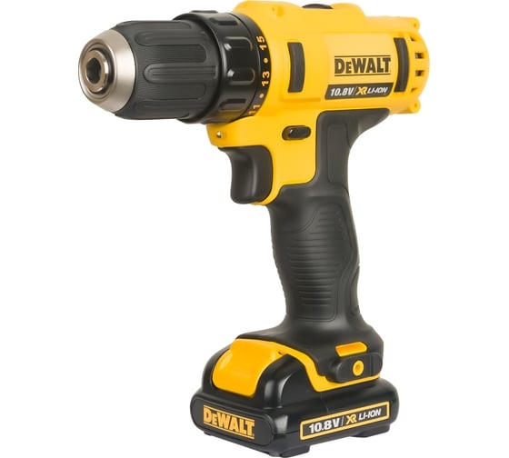 Аккумуляторная дрель-шуруповерт DeWALT DCD710C2, 10.8 В, 24 Нм, 1.3 А·ч детальное изображение - 1