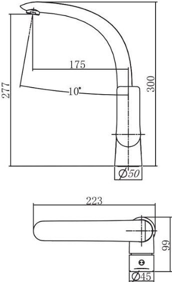 Смеситель AQUANET Arctic AF520-41CW детальное изображение - 2