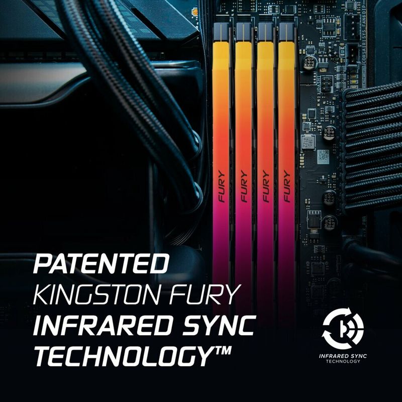 Оперативная память Kingston Fury Renegade RGB DDR5 6400MHz, KF564C32RSAK2-32, 2x16 Гб KIT, 32 Гб детальное изображение - 6