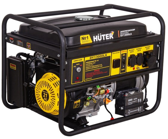 Генератор бензиновый HUTER DY13000LX 64/1/79, 9.6 кВт, Черный детальное изображение - 3