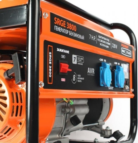 Генератор бензиновый PATRIOT MaxPower SRGE 3800 474103155, 2.8 кВт, Оранжевый детальное изображение - 2