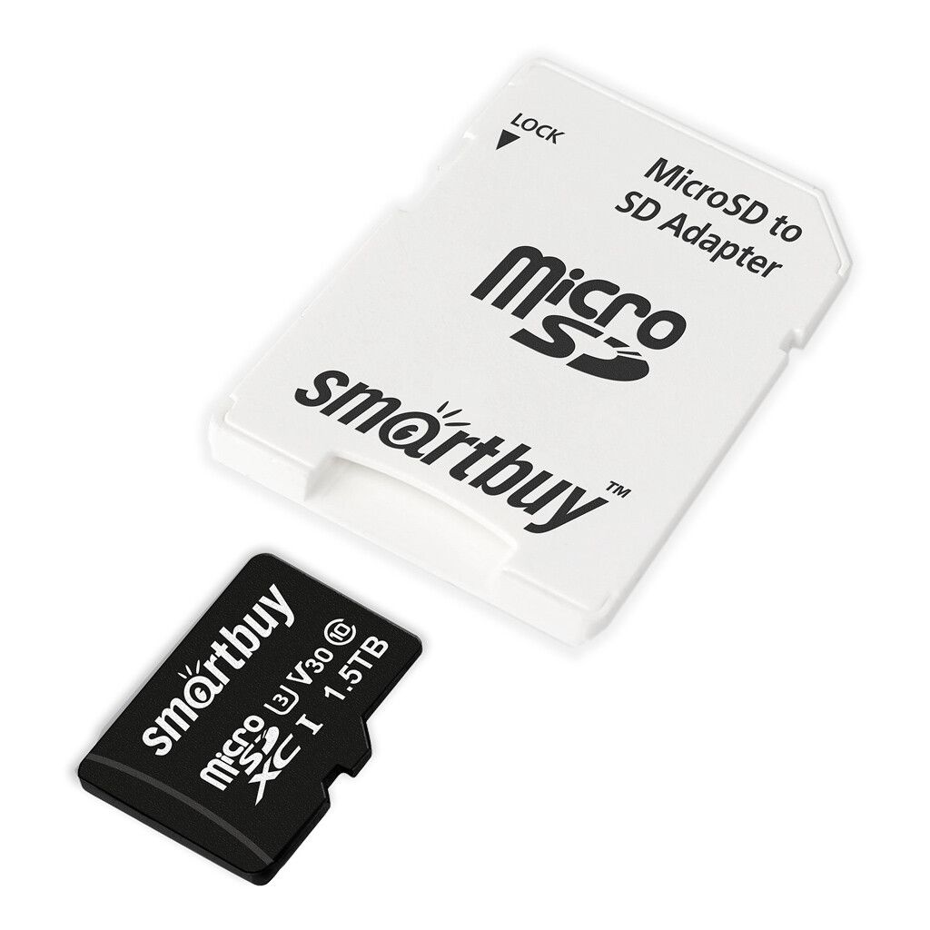 Карта памяти SmartBuy MicroSD + SD адаптер (SB1T5SDP01), 1.5 Тб детальное изображение - 2