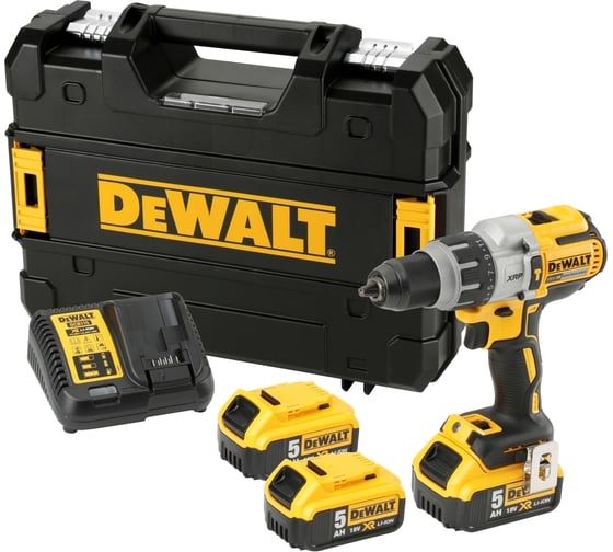 Аккумуляторная ударная дрель-шуруповерт DeWALT DCD996P3-QW, 18 В, 95 Нм, 5 А·ч детальное изображение - 1