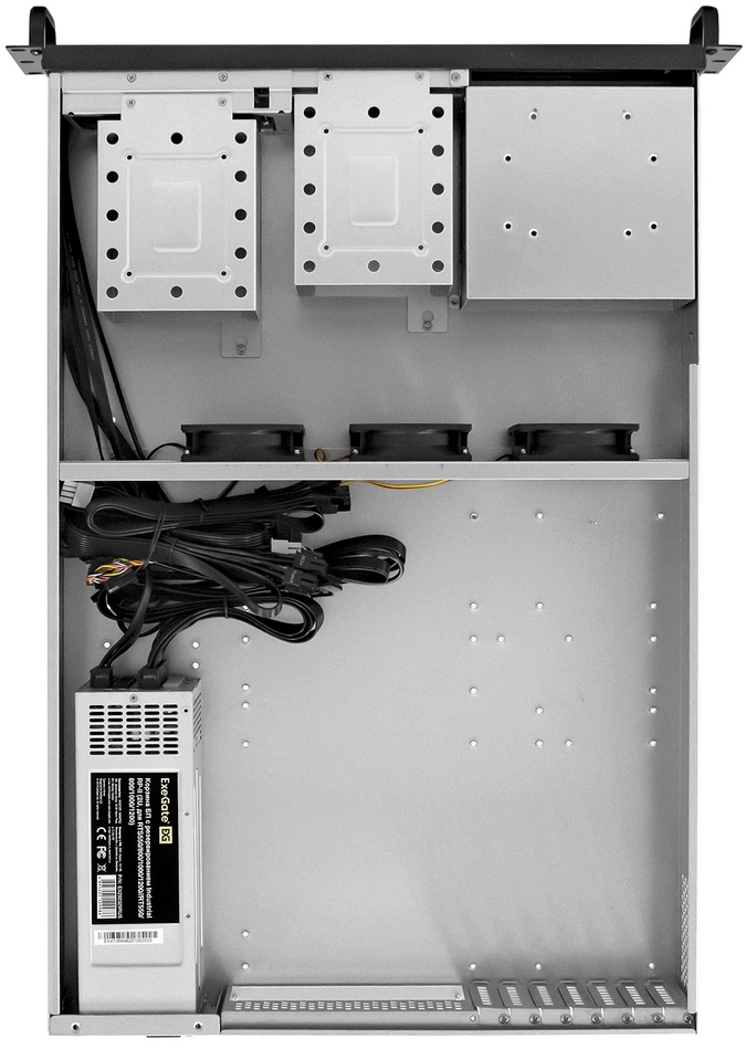 Серверный корпус ExeGate Pro 2U650-06/2U2098L/Redundant 2x1200W, 1200 Вт, Черный детальное изображение - 4