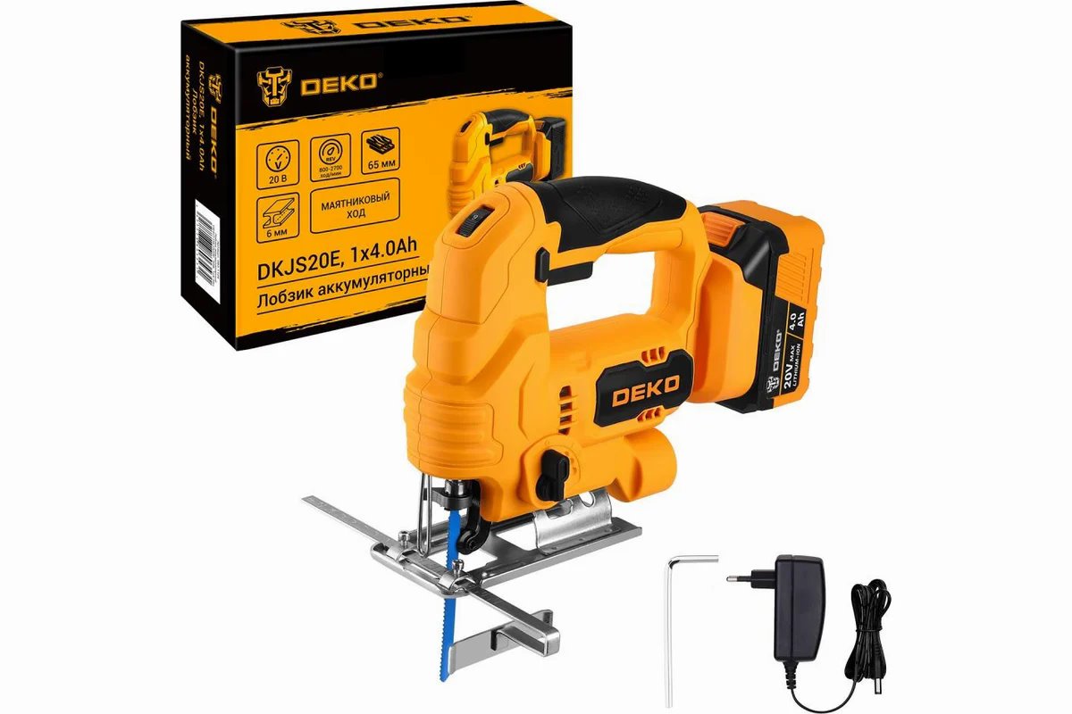Лобзик DEKO DKJS20E 083-1124, 1x4.0Ач, 20В детальное изображение - 3