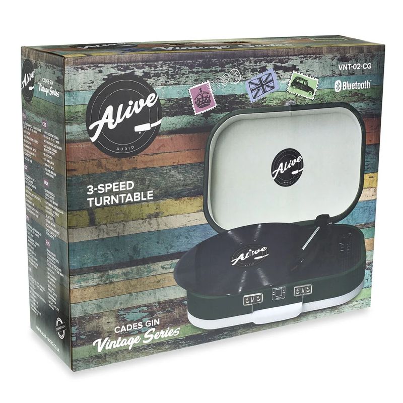 Проигрыватель винила Alive Audio Vintage Cades Gin, Зеленый детальное изображение - 8