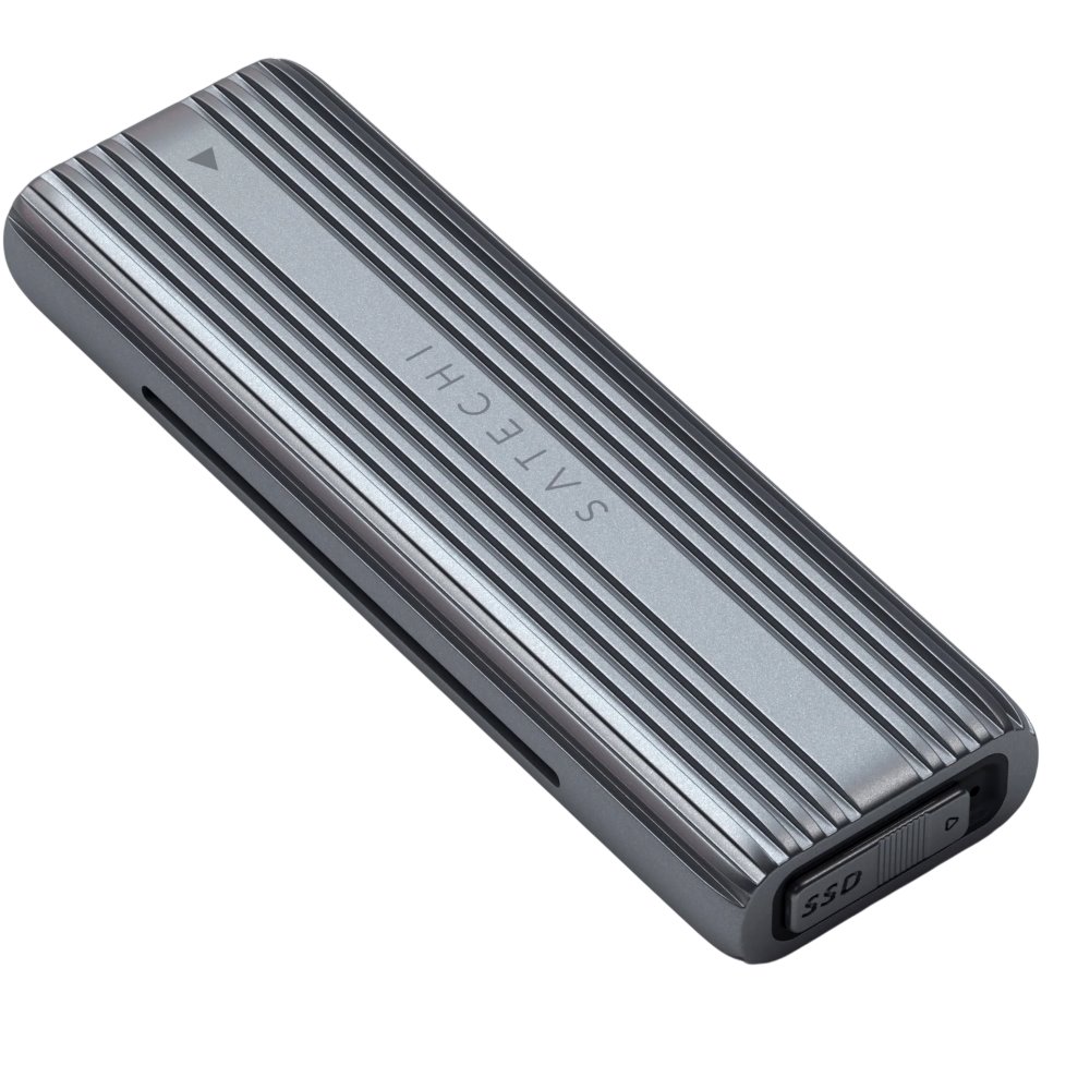 Внешний корпус для SSD M.2 Satechi USB-C NVMe and SATA SSD Enclosure ST-UCNSEM, Серебряный детальное изображение - 2