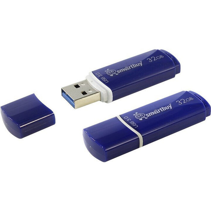 USB Flash накопитель SmartBuy Crown (SB32 ГБCRW-BL) 32 ГБ, синий №1
