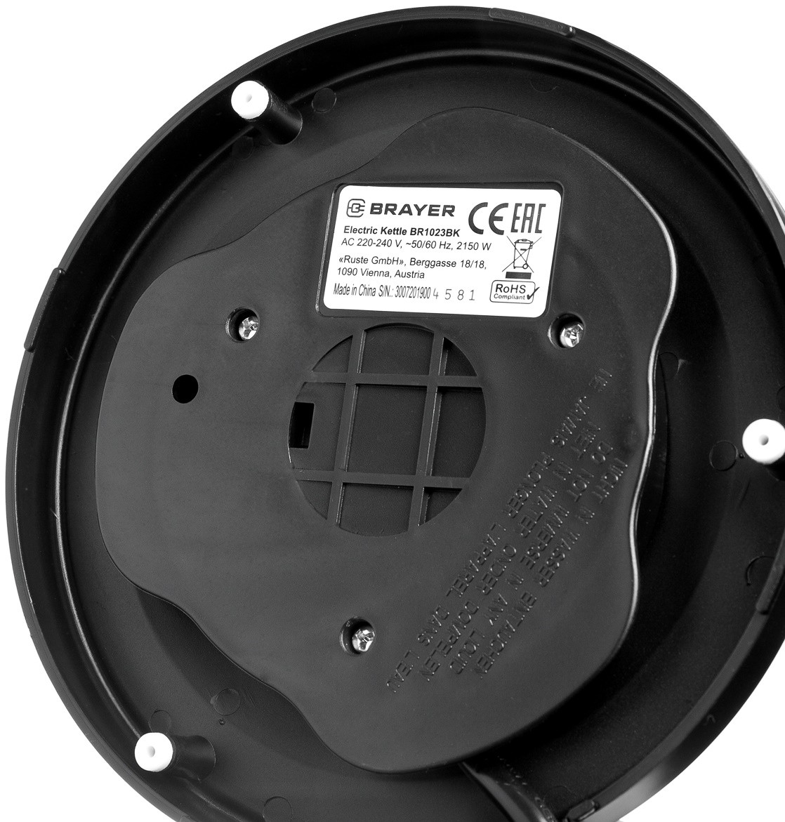 Электрический чайник Brayer BR1023BK 1.7 л, Черный детальное изображение - 4