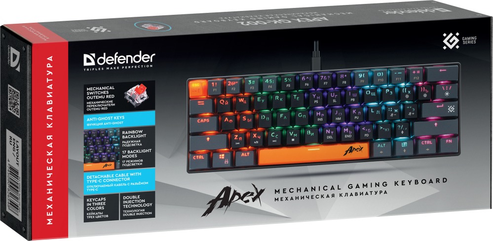 Клавиатура Defender Apex, GK-002, Черный детальное изображение - 3