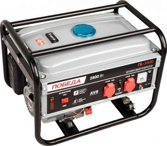 Генератор бензиновый Победа ГБ 3500 475101730, 2.5 кВт, Черный детальное изображение - 2