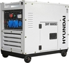 Генератор дизельный с воздушным охлаждением HYUNDAI DHY 9000SEi, в кожухе, 6 кВт, Белый вариант - 1