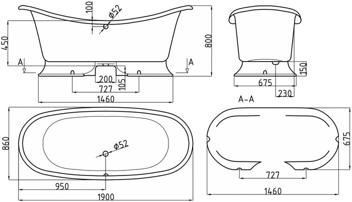 Ванна Aquastone Liona  №2