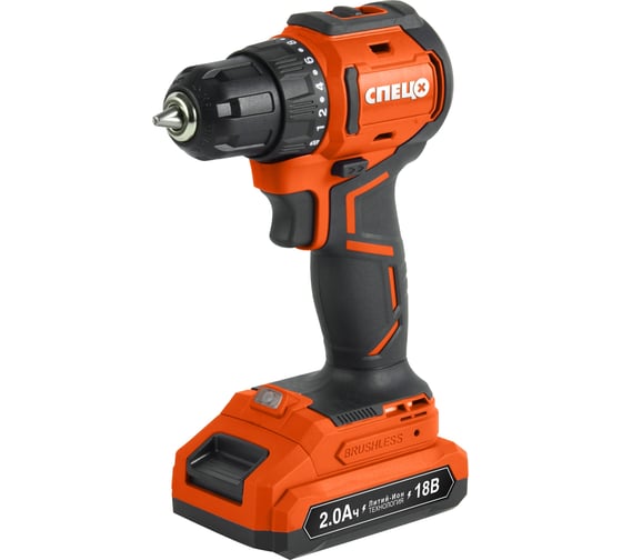 Аккумуляторная дрель Спец БДА-18-БД, 18 В, 45 Нм, 2 А·ч детальное изображение - 1