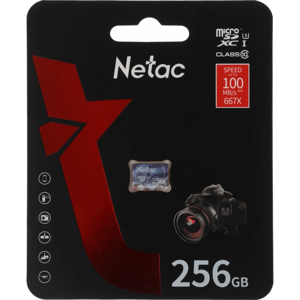 Карта памяти Netac P500 ULTRA MicroSD (NT02P500ULT-256G-S), 256 Гб детальное изображение - 1