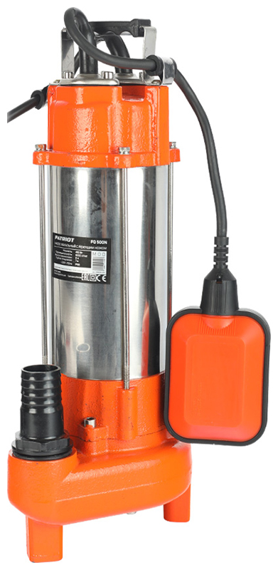 Насос Patriot FQ 500 N, 133.33 л/мин, 50 мм, напор 8.5 м, d=32 мм, 450 Вт, Оранжевый детальное изображение - 1