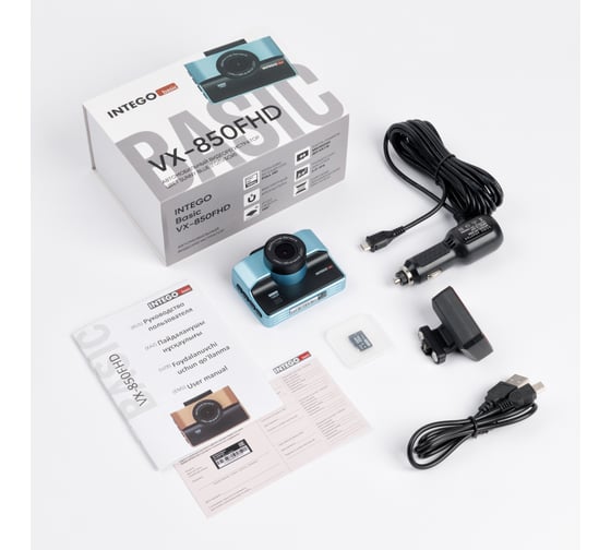 Видеорегистратор INTEGO Basic VX-850FHD-SB, 1920x1080 Full HD dpi, MicroSD, 32 ГБ, Голубой детальное изображение - 4