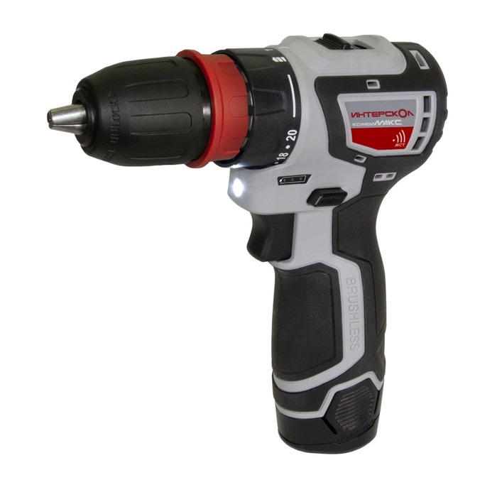 Аккумуляторная дрель-шуруповерт Интерскол ДА-10/12В 36 КомбиМАКС 687.2.2.77, 36 Нм, 12 В №2