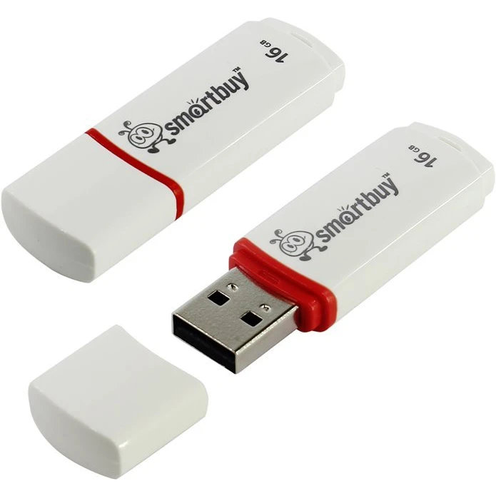 USB Flash накопитель SmartBuy Crown (SB16 ГБCRW-W) 16 ГБ, белый детальное изображение - 1